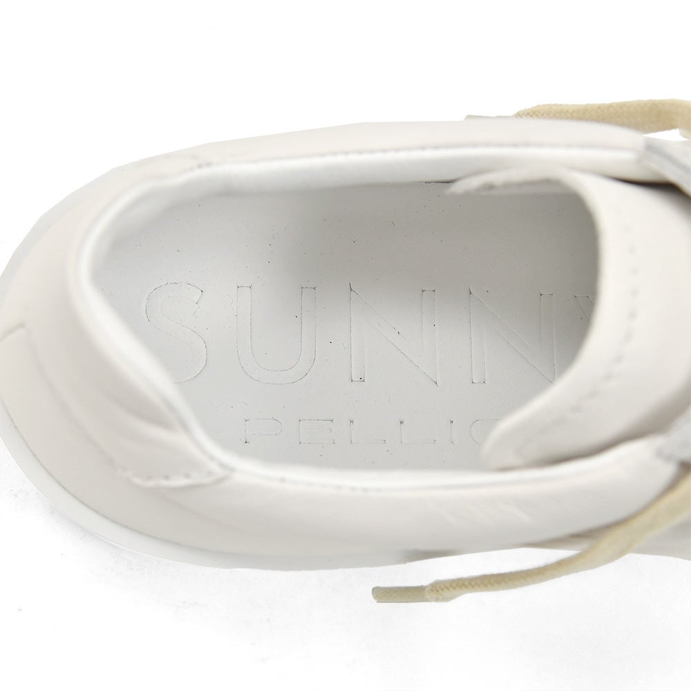 ペリーコサニーPELLICOSUNNYレザースニーカーメンズレースアップシューズM009モデルゴートレザーホワイト白ジャーマントレーナーTRAVISトラヴィスソール国内正規品でらでら公式ブランド