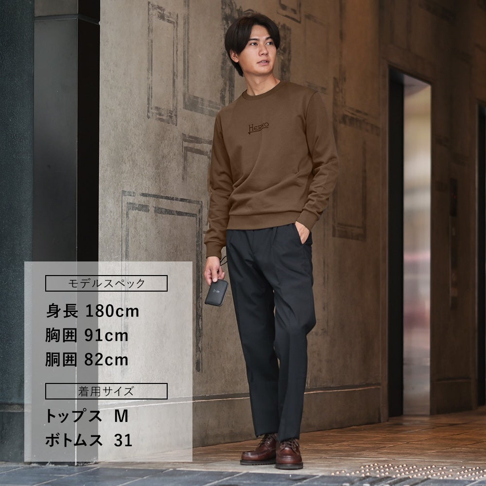 ビーエイブルBEABLEコーデュロイパンツメンズRICCARDOリッカルドストレッチコーデュロイブラック黒1プリーツジップフライ国内正規品でらでら公式ブランド