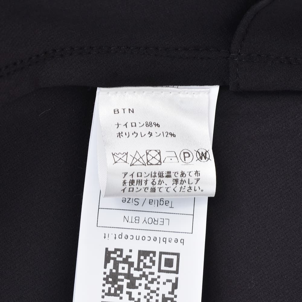 ビーエイブルBEABLEシャツアウターメンズシャツブルゾンLEROYリロイストレッチナイロンブラック黒リラックスフィット国内正規品でらでら公式ブランド