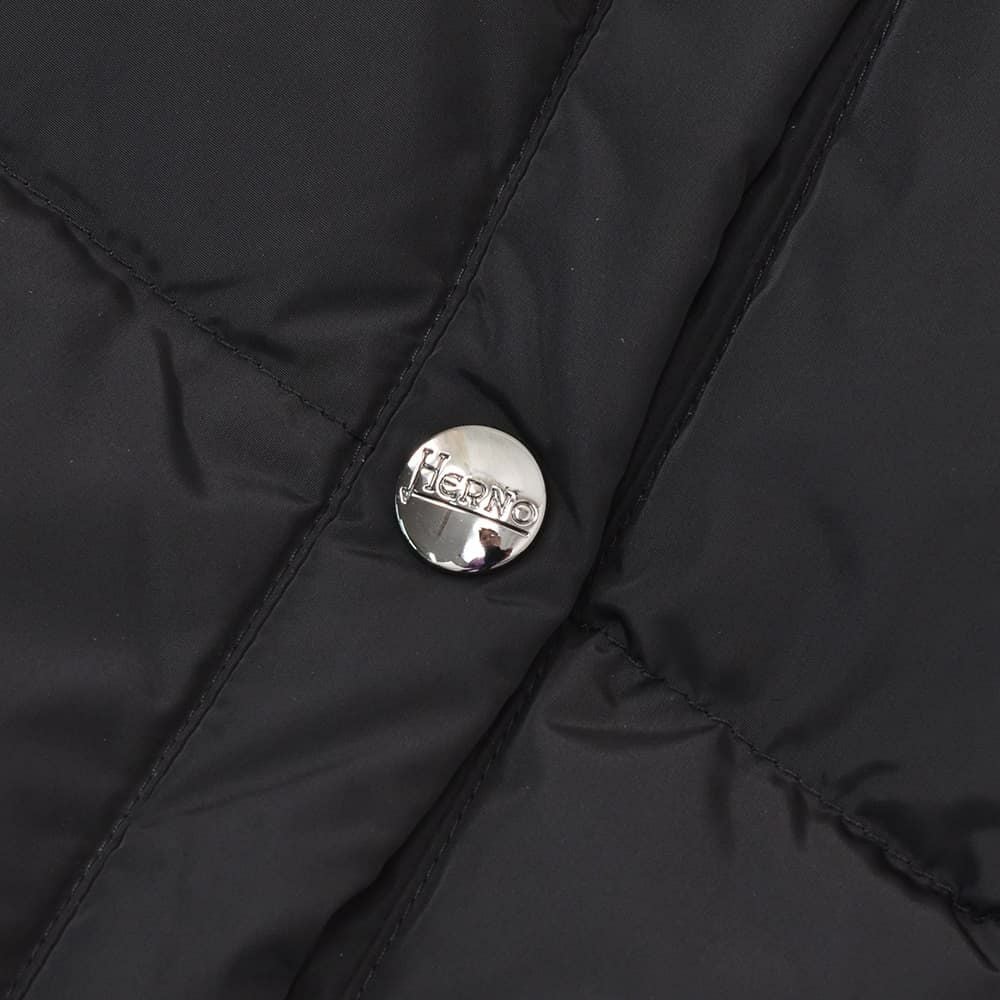 【ポイント8倍11/119:59まで】ヘルノHERNOハイブリッドダウンメンズダウンジャケットフィッシャーマンリブブラック黒切り替えデザイン後身頃ニットスタンドネックシルバーパーツ国内正規品でらでら公式ブランド