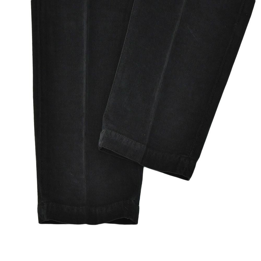 アントレアミENTREAMIS細畝コーデュロイパンツメンズコットンスラックス8188モデルブラック黒スリムテーパードガーメントダイアイコンパッチ国内正規品でらでら公式ブランド