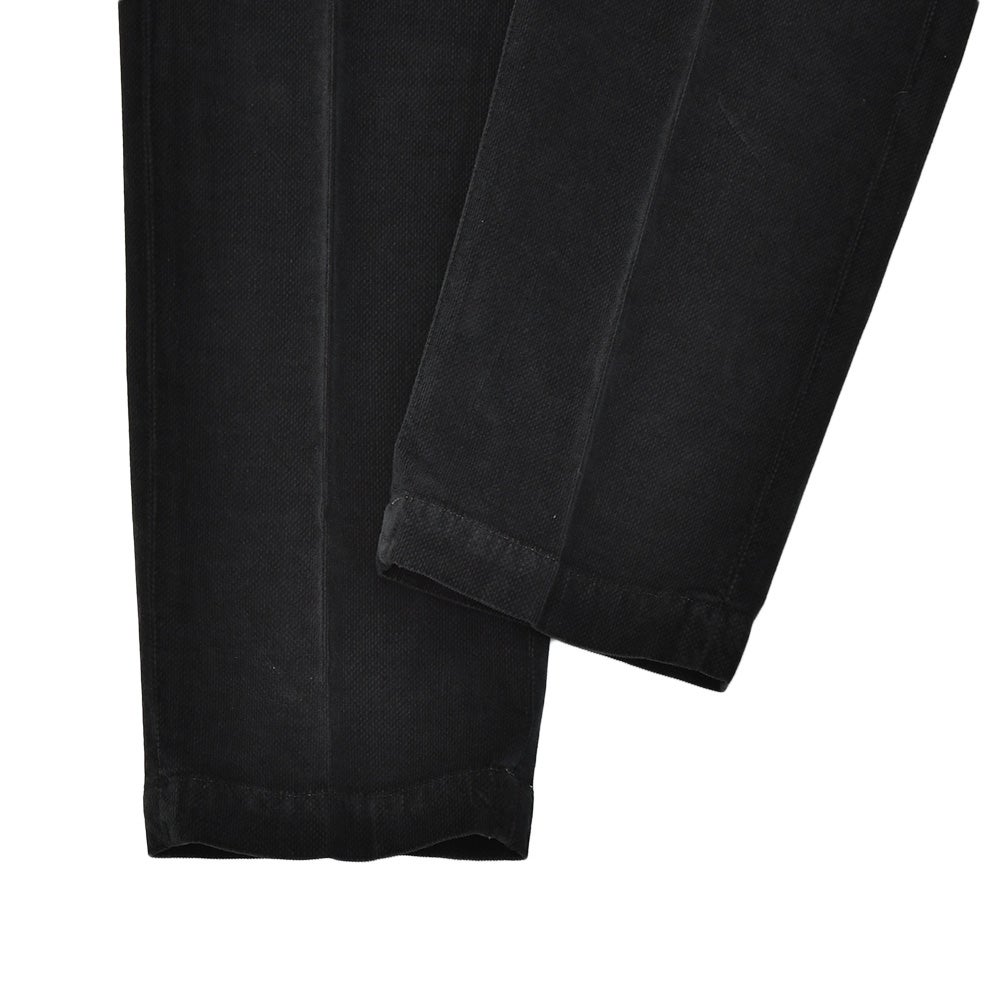 アントレアミENTREAMIS細畝コーデュロイパンツメンズコットンスラックス8188モデルブラック黒スリムテーパードガーメントダイアイコンパッチ国内正規品でらでら公式ブランド