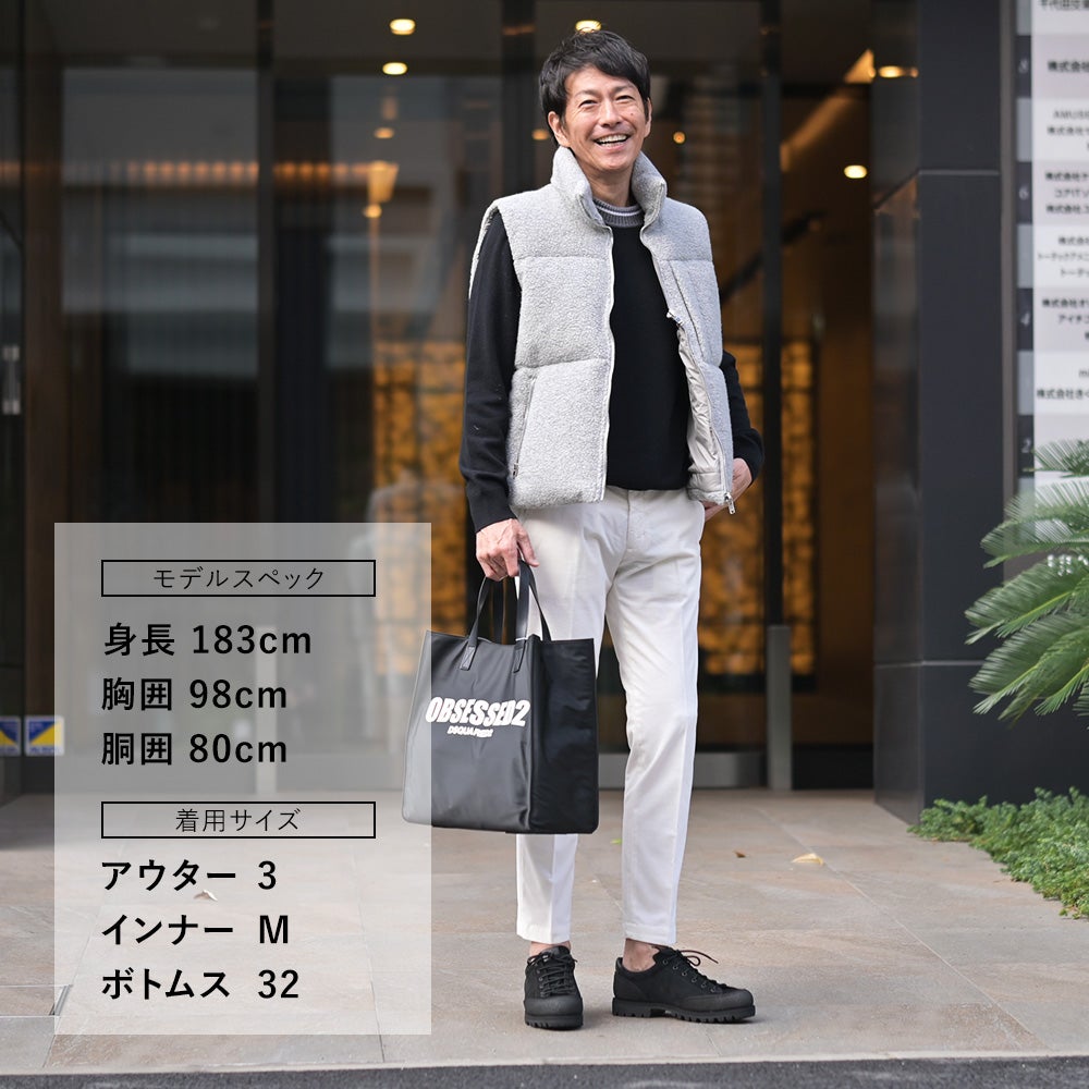 アントレアミENTREAMIS細畝コーデュロイパンツメンズコットンスラックス8188モデルオフホワイト白スリムテーパードガーメントダイアイコンパッチ国内正規品でらでら公式ブランド