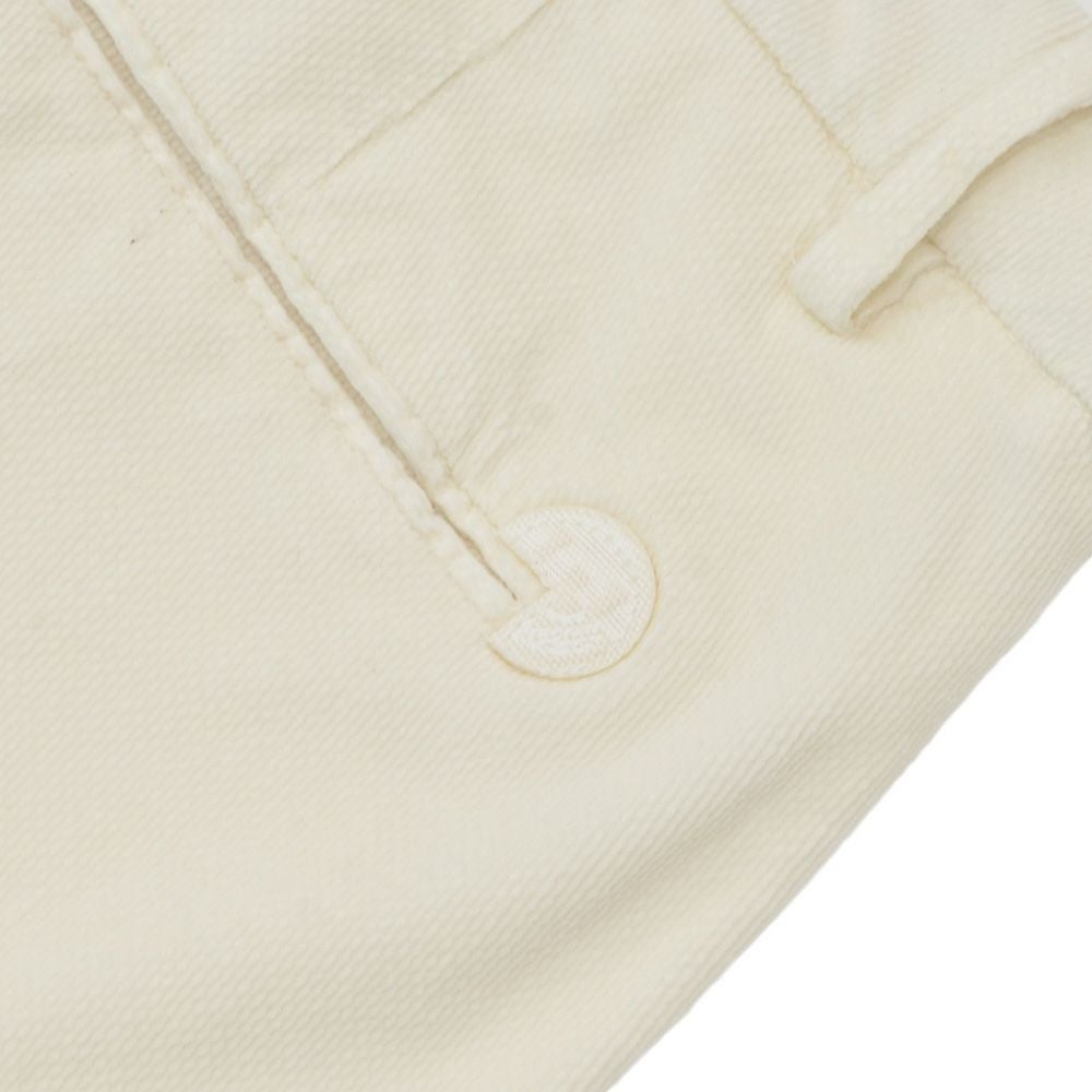 アントレアミENTREAMIS細畝コーデュロイパンツメンズコットンスラックス8188モデルオフホワイト白スリムテーパードガーメントダイアイコンパッチ国内正規品でらでら公式ブランド