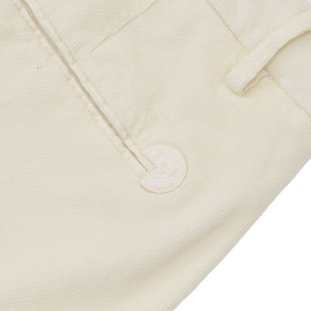 アントレアミENTREAMIS細畝コーデュロイパンツメンズコットンスラックス8188モデルオフホワイト白スリムテーパードガーメントダイアイコンパッチ国内正規品でらでら公式ブランド