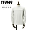 TFW49ティーエフダブリューフォーティーナインモックネックTシャツメンズ長袖カットソーダンボールニット素材ライトグレーワイドシルエットシルキータッチゴルフ国内正規品でらでら公式ブランド