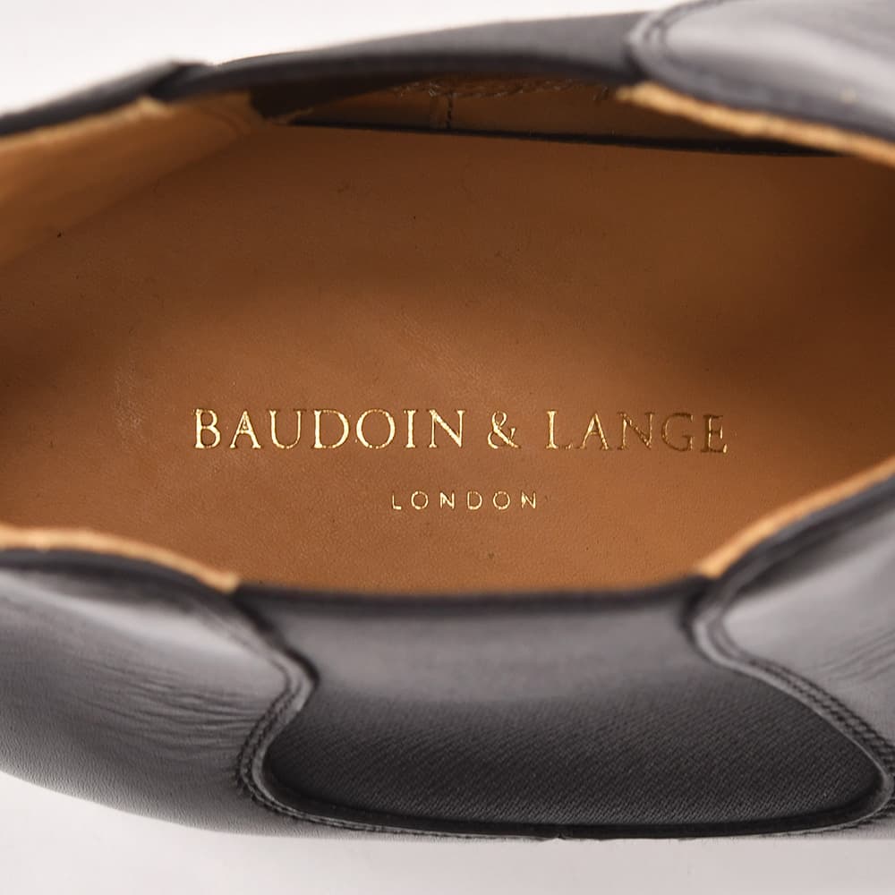 ボードインアンドランジBAUDOIN&LANGEサイドゴアブーツメンズチェルシーブーツWallBootsブラック黒カーフレザーラバーグリップレザーソール国内正規品でらでら公式ブランド