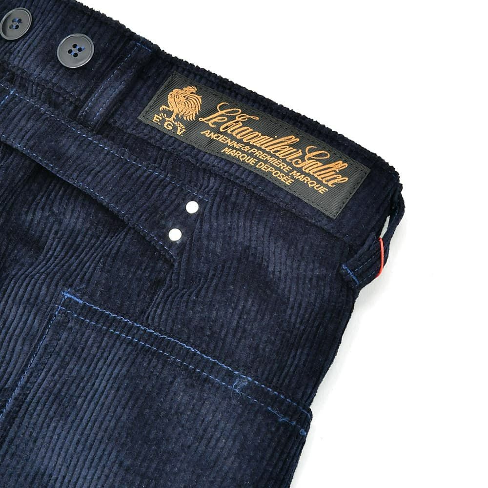 ルトラヴァイユールガリスLETRAVAILLEURGALLICEワークパンツメンズコーデュロイパンツLEPANTALONコットンリネンネイビー紺バックアジャスタールーズシルエット国内正規品でらでら公式ブランド