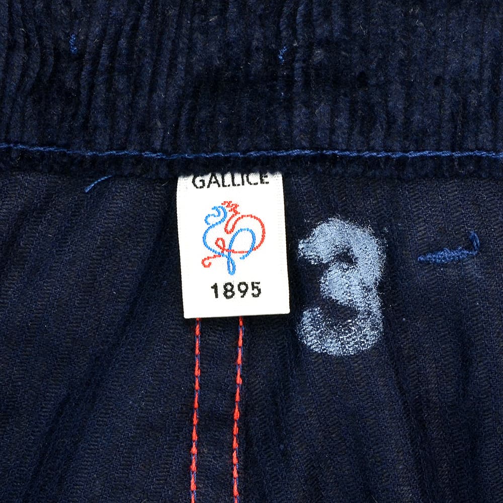 ルトラヴァイユールガリスLETRAVAILLEURGALLICEワークパンツメンズコーデュロイパンツLEPANTALONコットンリネンネイビー紺バックアジャスタールーズシルエット国内正規品でらでら公式ブランド