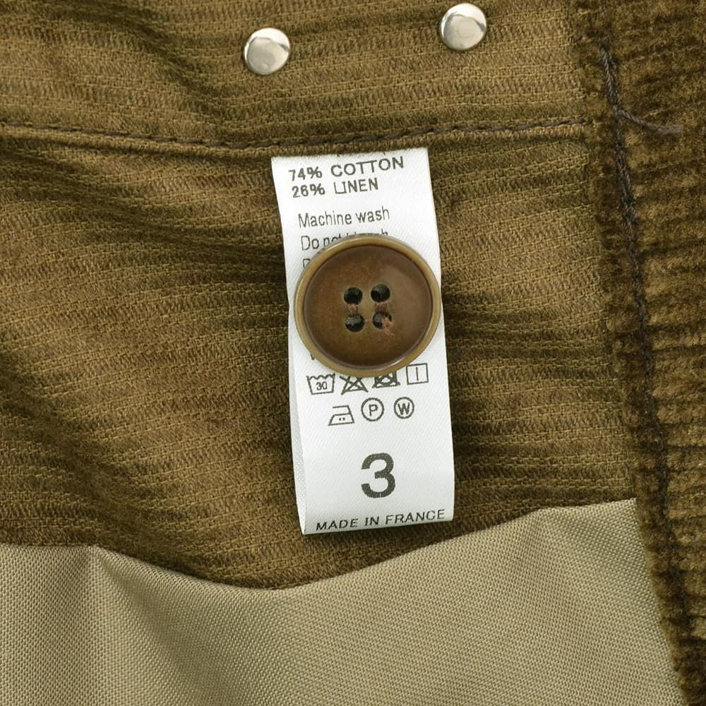 ルトラヴァイユールガリスLETRAVAILLEURGALLICEワークパンツメンズコーデュロイパンツLEPANTALONコットンリネンブラウン茶バックアジャスタールーズシルエット国内正規品でらでら公式ブランド