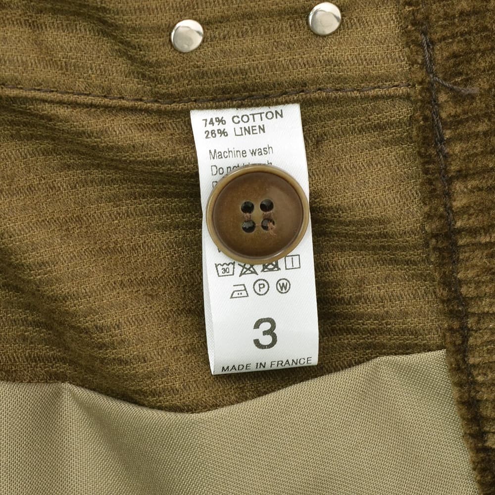 ルトラヴァイユールガリスLETRAVAILLEURGALLICEワークパンツメンズコーデュロイパンツLEPANTALONコットンリネンブラウン茶バックアジャスタールーズシルエット国内正規品でらでら公式ブランド