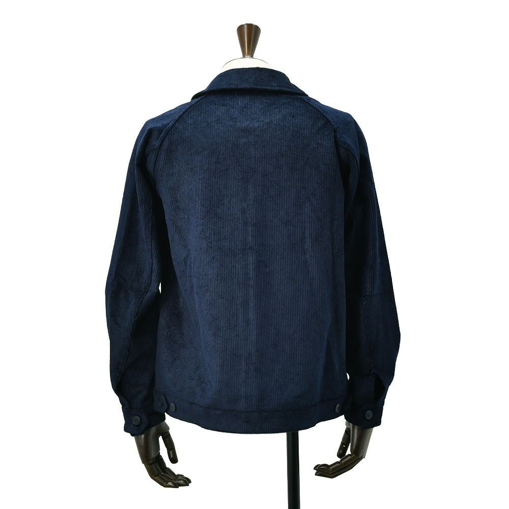 ルトラヴァイユールガリスLETRAVAILLEURGALLICEワークジャケットメンズコーデュロイブルゾンLEBLOUSONRAIEコットンリネンネイビー紺ラグランスリーブ裾アジャスター国内正規品でらでら公式ブランド
