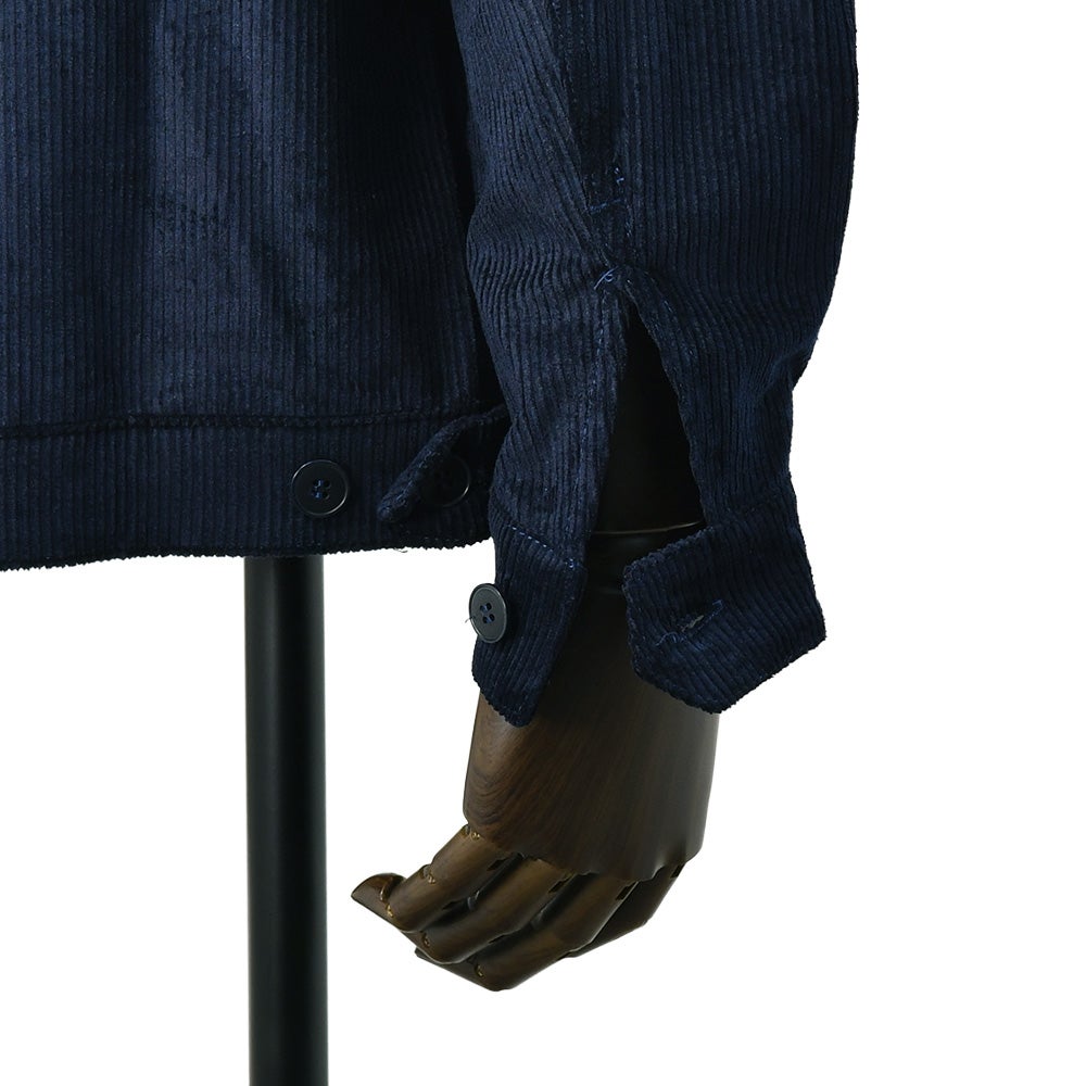 ルトラヴァイユールガリスLETRAVAILLEURGALLICEワークジャケットメンズコーデュロイブルゾンLEBLOUSONRAIEコットンリネンネイビー紺ラグランスリーブ裾アジャスター国内正規品でらでら公式ブランド