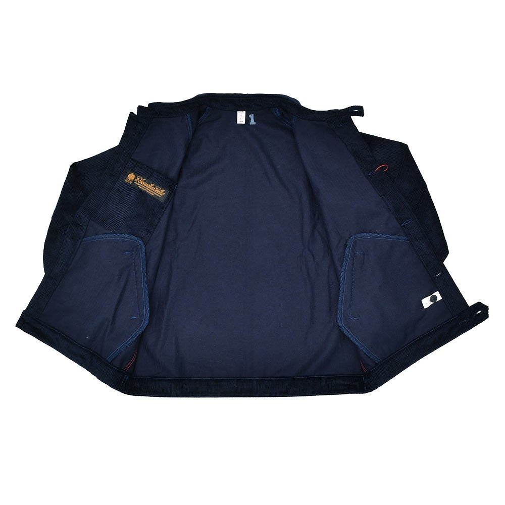 ルトラヴァイユールガリスLETRAVAILLEURGALLICEワークジャケットメンズコーデュロイブルゾンLEBLOUSONRAIEコットンリネンネイビー紺ラグランスリーブ裾アジャスター国内正規品でらでら公式ブランド