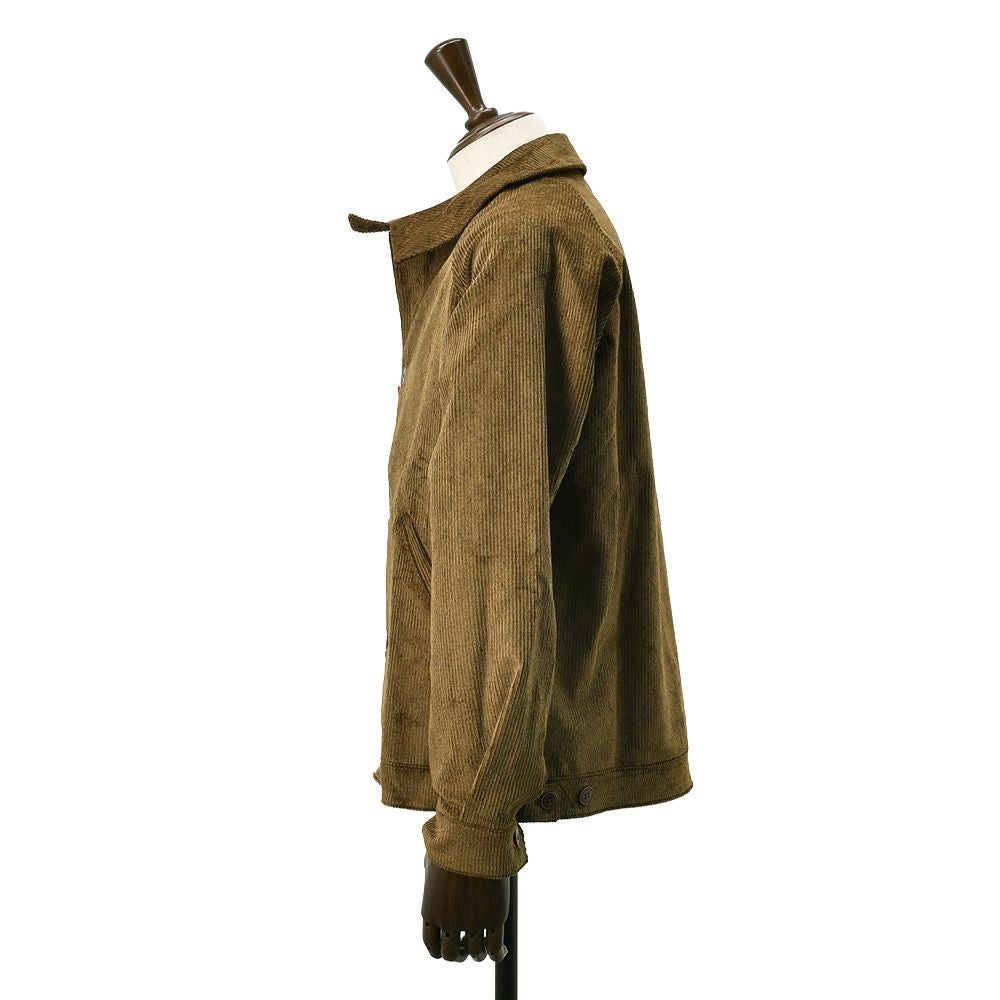 ルトラヴァイユールガリスLETRAVAILLEURGALLICEワークジャケットメンズコーデュロイブルゾンLEBLOUSONRAIEコットンリネンブラウン茶ラグランスリーブ裾アジャスター国内正規品でらでら公式ブランド