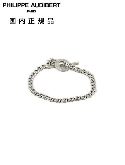PHILIPPE AUDIBERT 真鍮 ダークシルバー チェーンブレスレット NAIL BRACELET