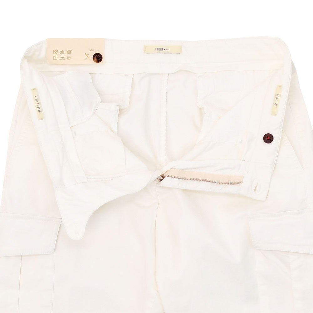 ブリリアBRIGLIA1949カーゴパンツメンズコットンパンツアンナポリスANNAPOLISストレッチコットンホワイト白テーパードシルエットノープリーツ仕様国内正規品でらでら公式ブランド