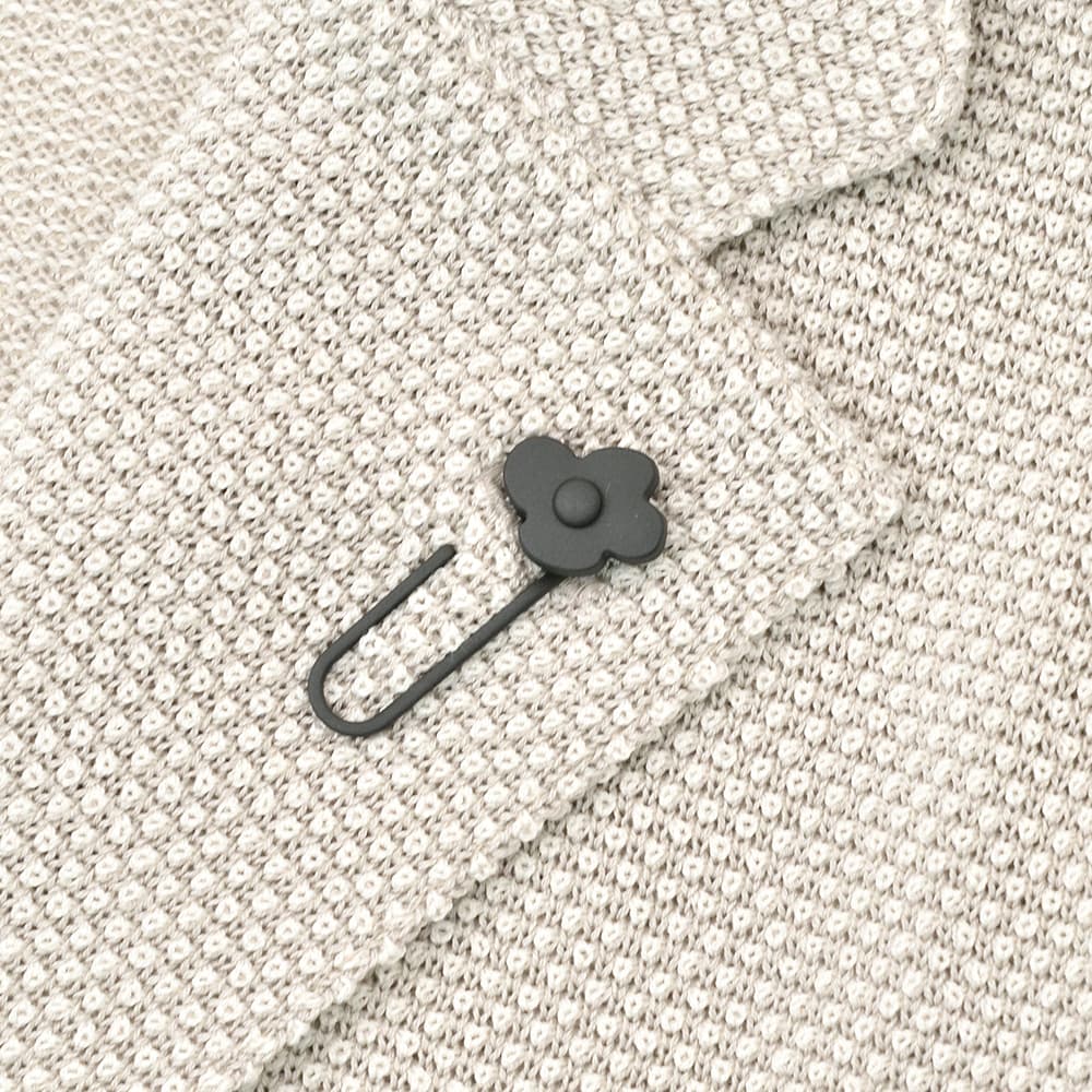 ラルディーニLARDINIニットジャケットメンズ2つ釦シングルフロントCNJLJM70バーズアイ柄コットン100%ライトグレーカーディガンブート二エール付国内正規品でらでら公式ブランド