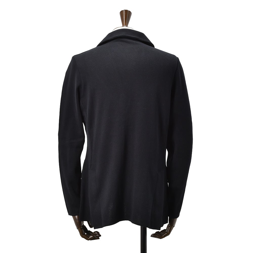 ラルディーニLARDINIニットジャケットメンズ2つ釦シングルフロントCNCJLJM56コットン100%ミラノリブブラック黒カーディガンブート二エール付国内正規品でらでら公式ブランド