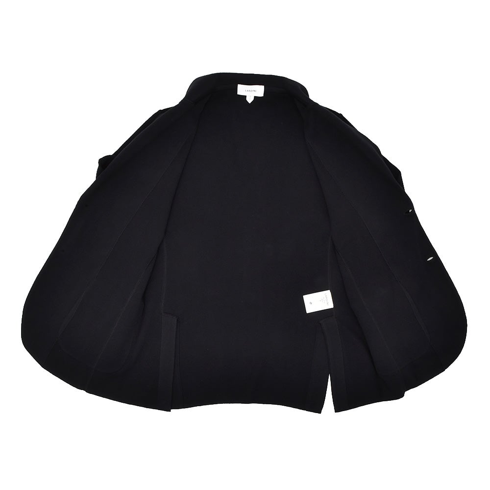 ラルディーニLARDINIニットジャケットメンズ2つ釦シングルフロントCNCJLJM56コットン100%ミラノリブブラック黒カーディガンブート二エール付国内正規品でらでら公式ブランド