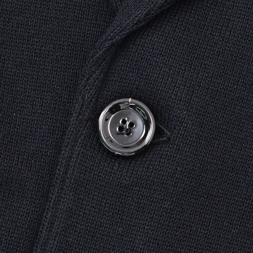 ラルディーニLARDINIニットジャケットメンズ2つ釦シングルフロントCNCJLJM56コットン100%ミラノリブブラック黒カーディガンブート二エール付国内正規品でらでら公式ブランド