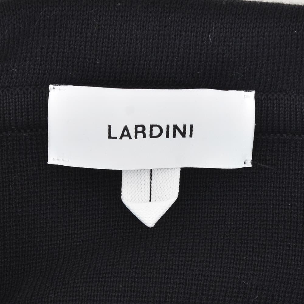 ラルディーニLARDINIニットジャケットメンズ2つ釦シングルフロントCNCJLJM56コットン100%ミラノリブブラック黒カーディガンブート二エール付国内正規品でらでら公式ブランド
