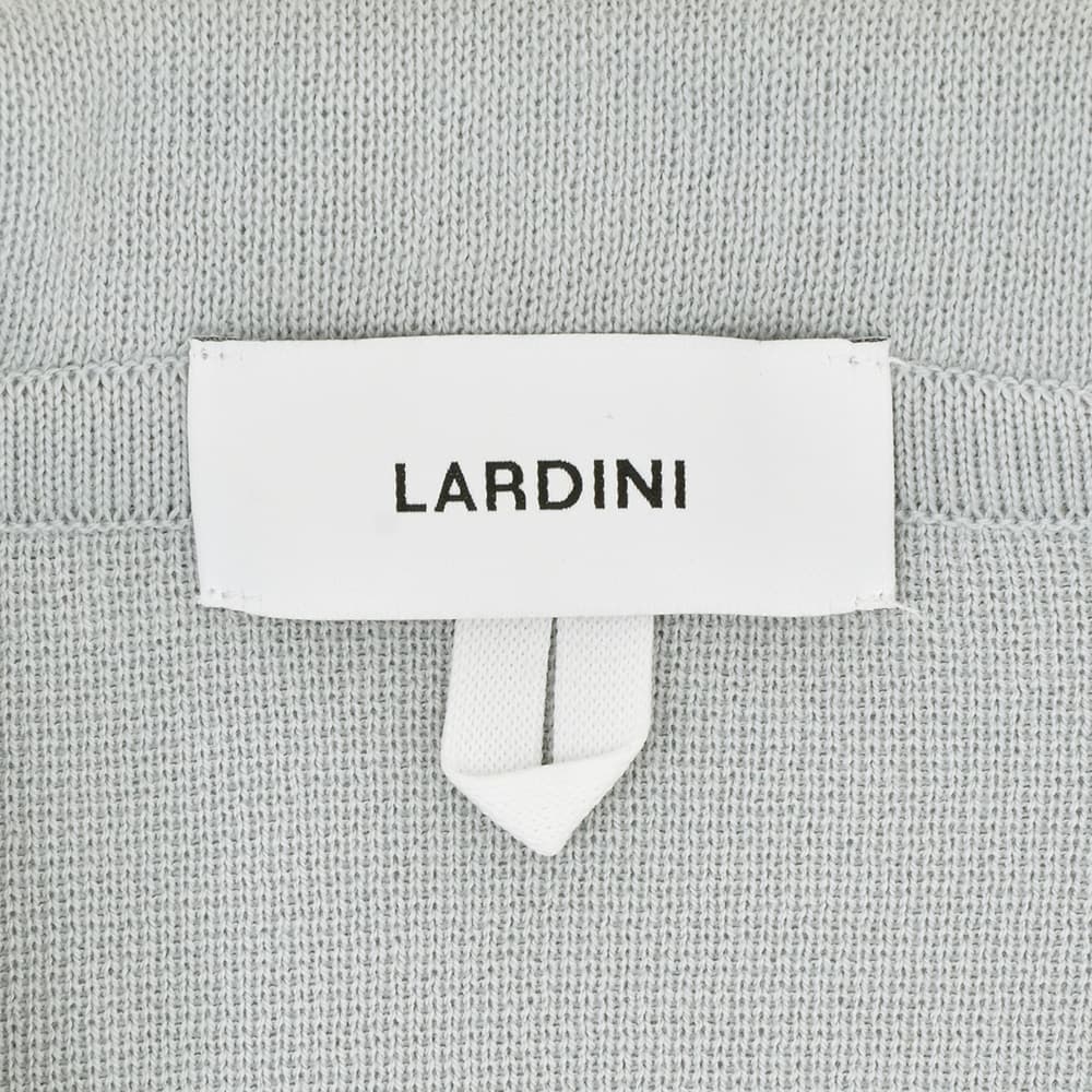 ラルディーニLARDINIニットジャケットメンズ2つ釦シングルフロントCNCJLJM56コットン100%ミラノリブライトグレーカーディガンブート二エール付国内正規品でらでら公式ブランド