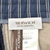 ベルウィッチBERWICHイージーパンツメンズストライプ柄パンツSAKE1PGYMサケ・ジムモデルシアサッカー生地ネイビー×ブラック1プリーツキャロットフィットドローコード調節国内正規品でらでら公式ブランド