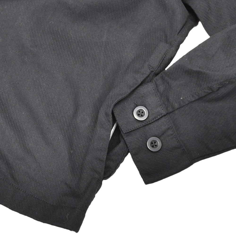 リプレイREPLAYシャツブルゾンメンズシャツアウターリネンコットンツイルブラック黒左袖ブランドワッペン胸ポケット付きルーズフィット国内正規品でらでら公式ブランド