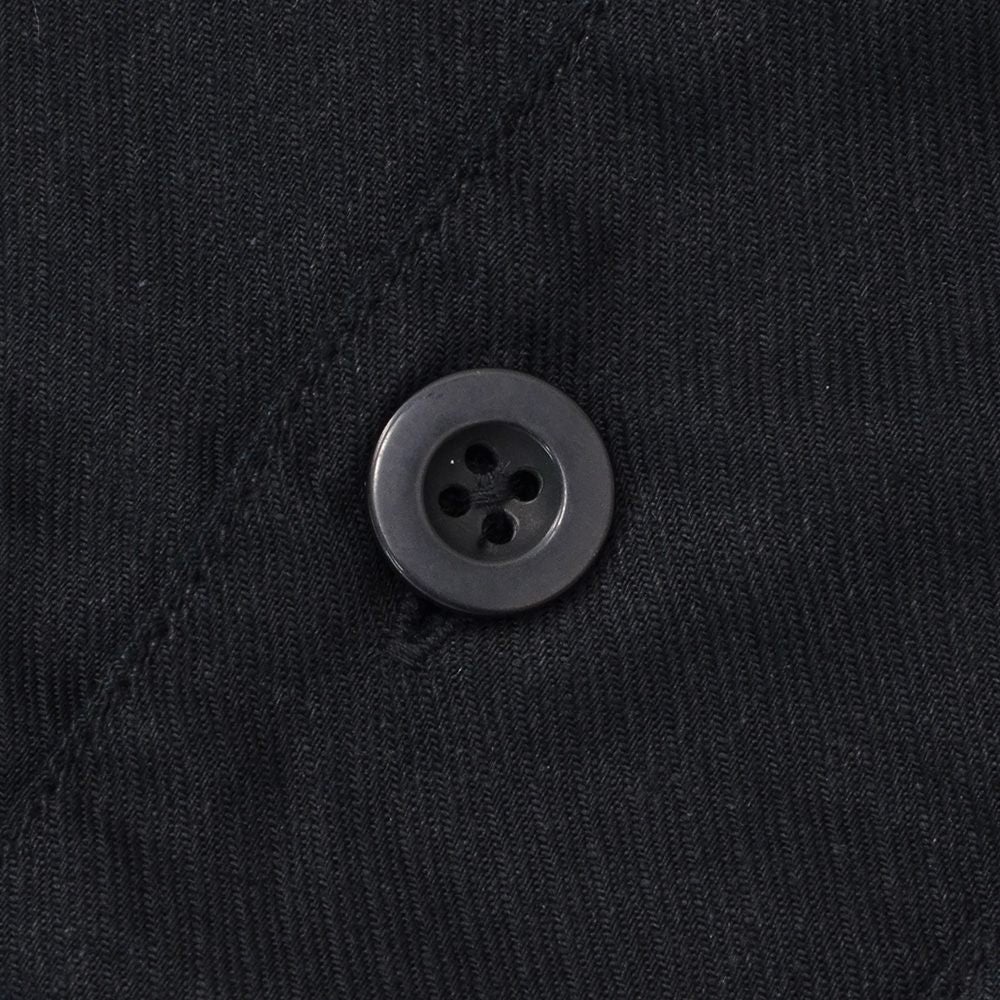 リプレイREPLAYシャツブルゾンメンズシャツアウターリネンコットンツイルブラック黒左袖ブランドワッペン胸ポケット付きルーズフィット国内正規品でらでら公式ブランド