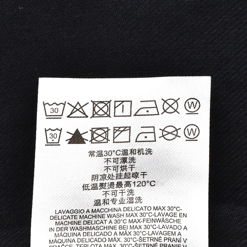 リプレイREPLAYシャツブルゾンメンズシャツアウターリネンコットンツイルブラック黒左袖ブランドワッペン胸ポケット付きルーズフィット国内正規品でらでら公式ブランド