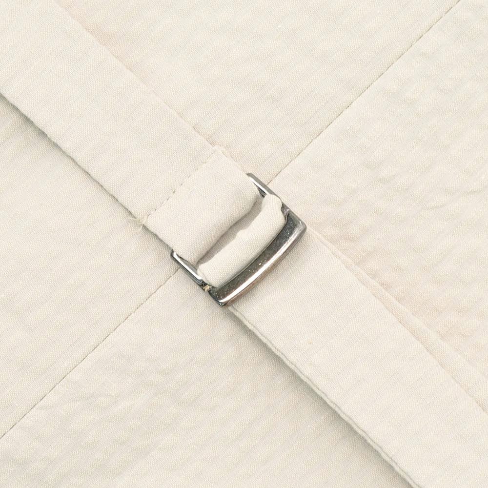 ジャンネットGIANNETTOシングルジレメンズベストGILETシアサッカー生地ライトグレー軽量総裏地同素材チーフ付属イタリア製国内正規品でらでら公式ブランド