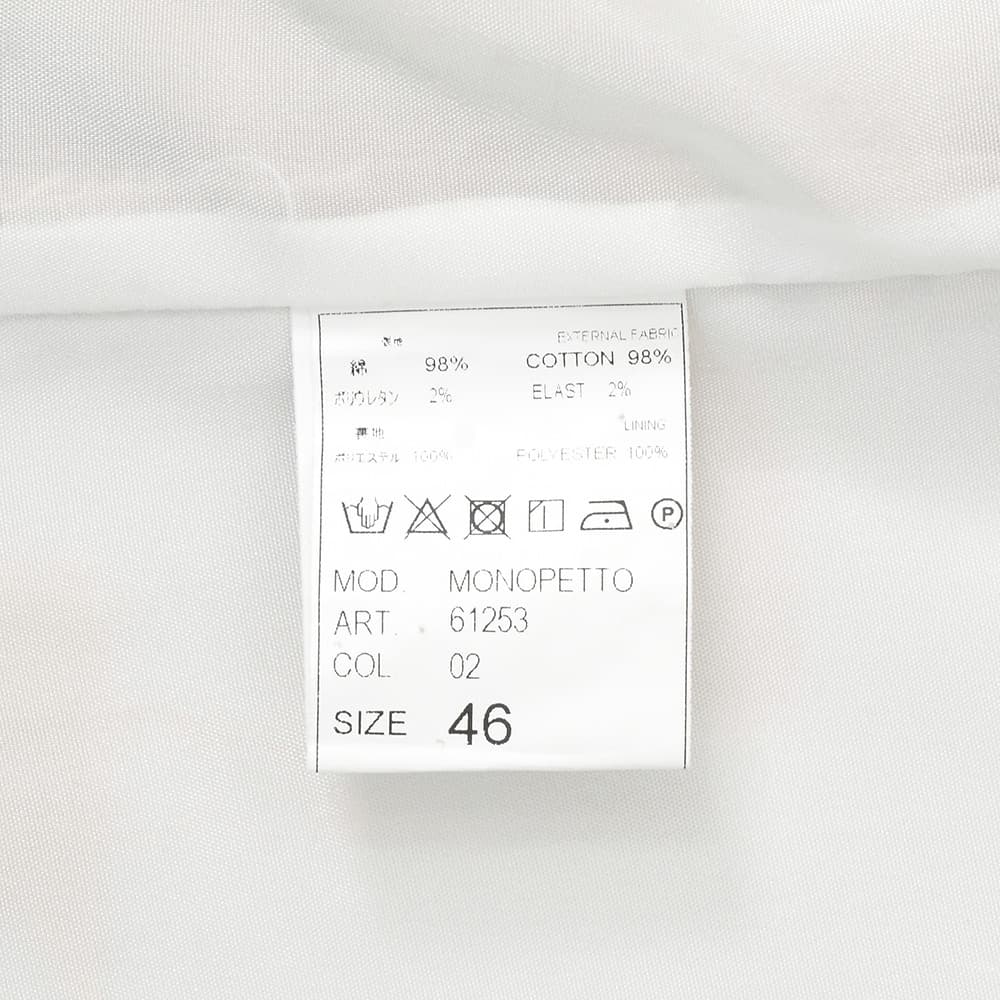 ジャンネットGIANNETTOシングルジレメンズベストGILETシアサッカー生地ライトグレー軽量総裏地同素材チーフ付属イタリア製国内正規品でらでら公式ブランド