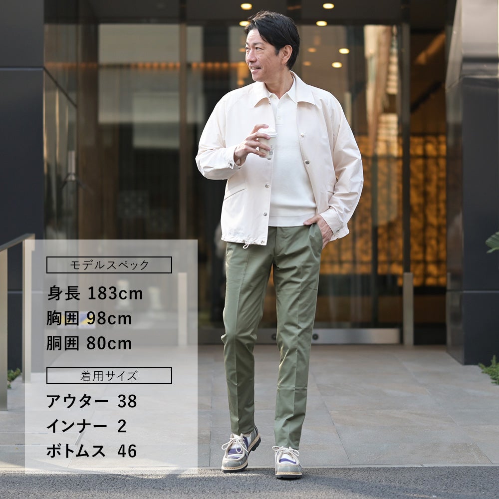 ベルウィッチBERWICHチノスラックスメンズコットンパンツJMORELLOモレッロ当店別注セージグリーンノープリーツ先染めコットンツイル生地スリムテーパード薄手仕様国内正規品でらでら公式ブランド