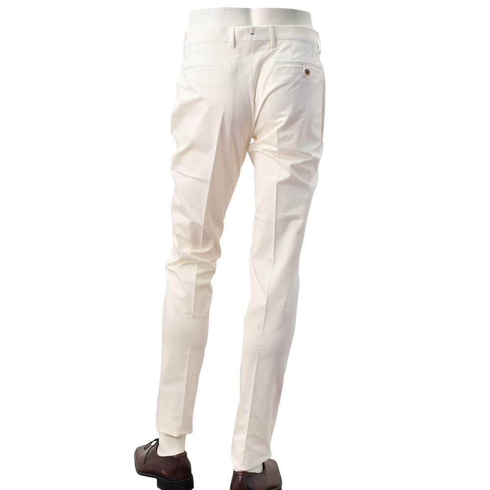 ベルウィッチBERWICHチノスラックスメンズコットンパンツJMORELLOモレッロ当店別注ホワイト白ノープリーツ先染めコットンツイル生地スリムテーパード薄手仕様国内正規品でらでら公式ブランド