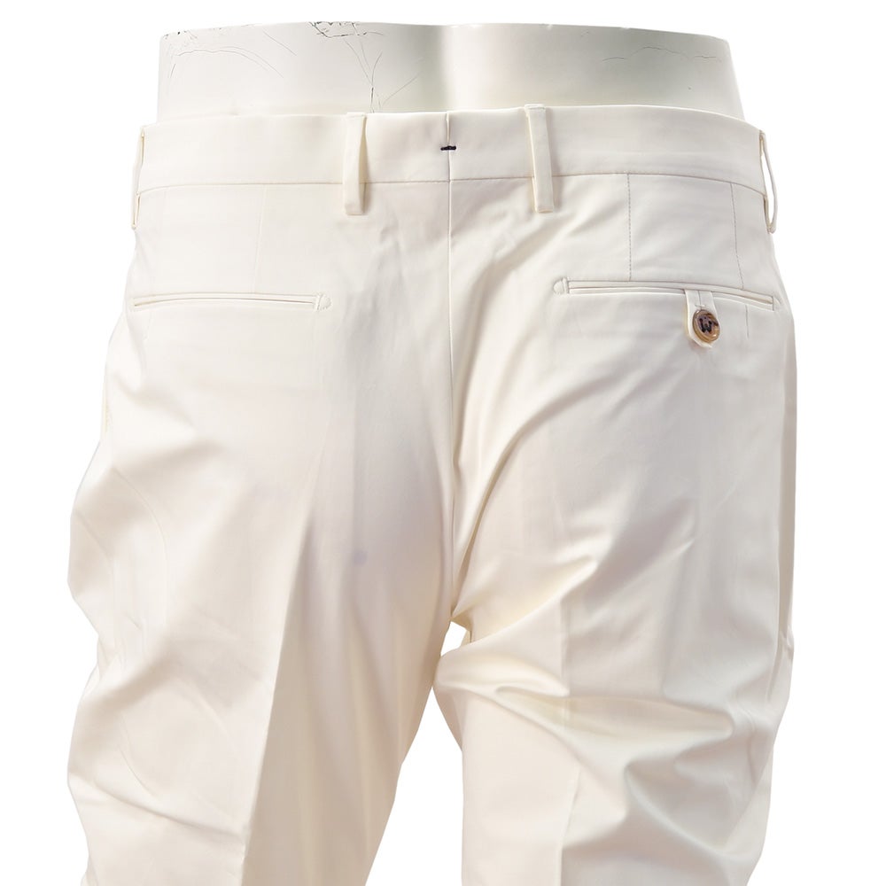 ベルウィッチBERWICHチノスラックスメンズコットンパンツJMORELLOモレッロ当店別注ホワイト白ノープリーツ先染めコットンツイル生地スリムテーパード薄手仕様国内正規品でらでら公式ブランド