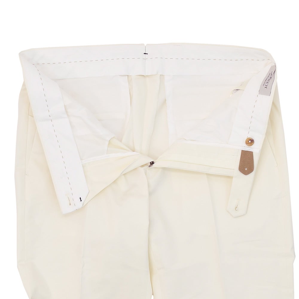 ベルウィッチBERWICHチノスラックスメンズコットンパンツJMORELLOモレッロ当店別注ホワイト白ノープリーツ先染めコットンツイル生地スリムテーパード薄手仕様国内正規品でらでら公式ブランド