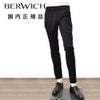 ベルウィッチBERWICHチノスラックスメンズコットンパンツJMORELLOモレッロ当店別注ブラック黒ノープリーツ先染めコットンツイル生地スリムテーパード薄手仕様国内正規品でらでら公式ブランド
