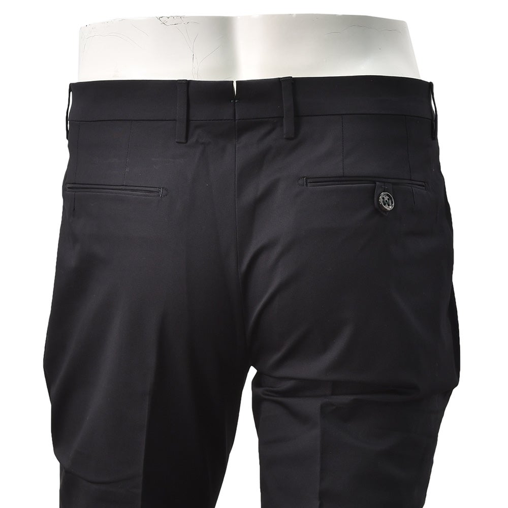 ベルウィッチBERWICHチノスラックスメンズコットンパンツJMORELLOモレッロ当店別注ブラック黒ノープリーツ先染めコットンツイル生地スリムテーパード薄手仕様国内正規品でらでら公式ブランド