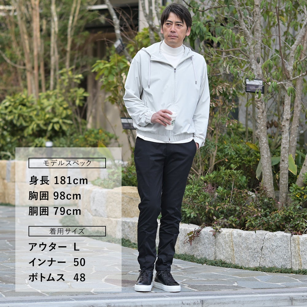 ベルウィッチBERWICHチノスラックスメンズコットンパンツJMORELLOモレッロ当店別注ブラック黒ノープリーツ先染めコットンツイル生地スリムテーパード薄手仕様国内正規品でらでら公式ブランド