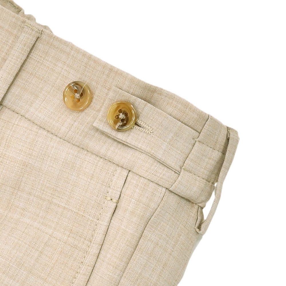 ベルウィッチBERWICHスラックスメンズサマーウールパンツBERTOベルトテクノウール生地サンドベージュ1プリーツシャーリング仕様サイドアジャスター釦国内正規品でらでら公式ブランド