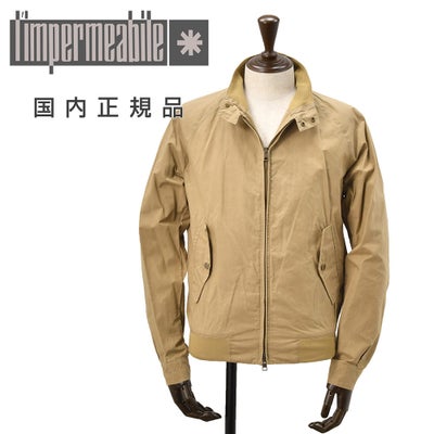 リンペルメアビレl'impermeabileスタンドカラーブルゾンメンズフライトジャケットFURIOワックスコットン生地ベージュラグランスリーブ撥水春アウター国内正規品でらでら公式ブランド