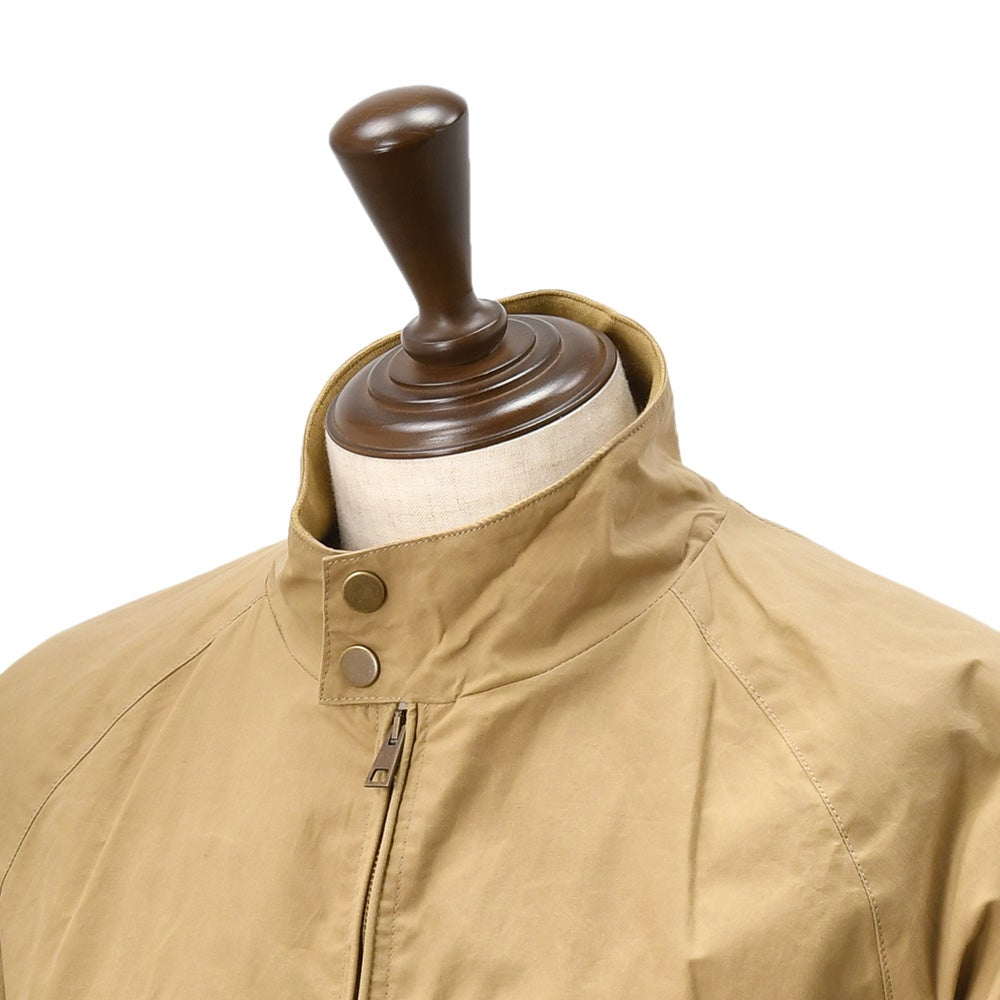 リンペルメアビレl'impermeabileスタンドカラーブルゾンメンズフライトジャケットFURIOワックスコットン生地ベージュラグランスリーブ撥水春アウター国内正規品でらでら公式ブランド