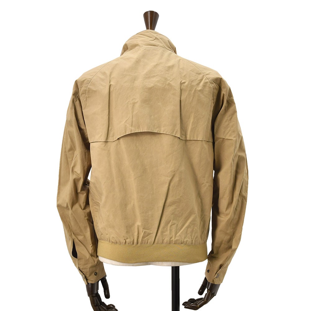 リンペルメアビレl'impermeabileスタンドカラーブルゾンメンズフライトジャケットFURIOワックスコットン生地ベージュラグランスリーブ撥水春アウター国内正規品でらでら公式ブランド