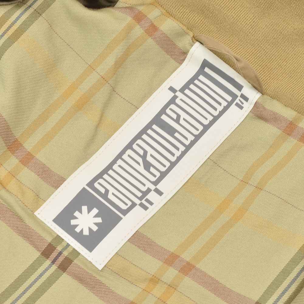 リンペルメアビレl'impermeabileスタンドカラーブルゾンメンズフライトジャケットFURIOワックスコットン生地ベージュラグランスリーブ撥水春アウター国内正規品でらでら公式ブランド