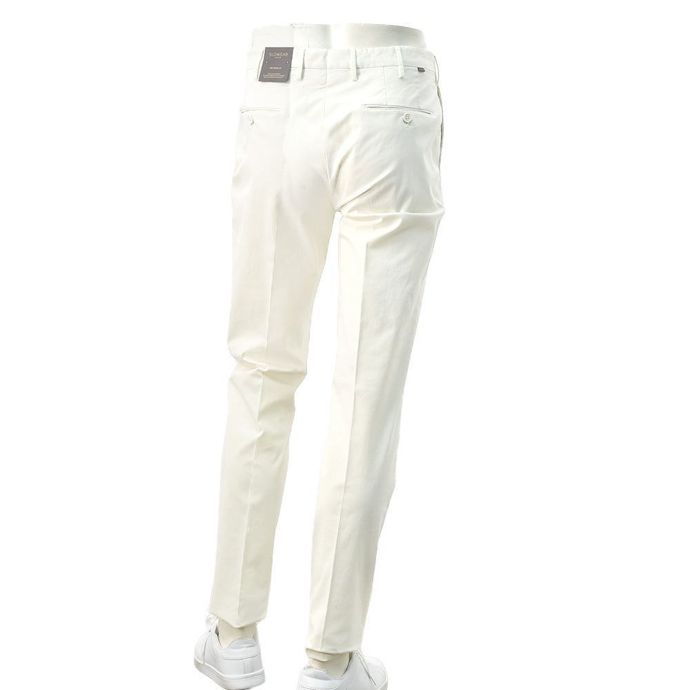 インコテックスINCOTEXコットンパンツメンズチノスラックス39型モデルロイヤルバタヴィアストレッチツイルオフホワイト白レギュラーフィットノープリーツ仕様国内正規品でらでら公式ブランド