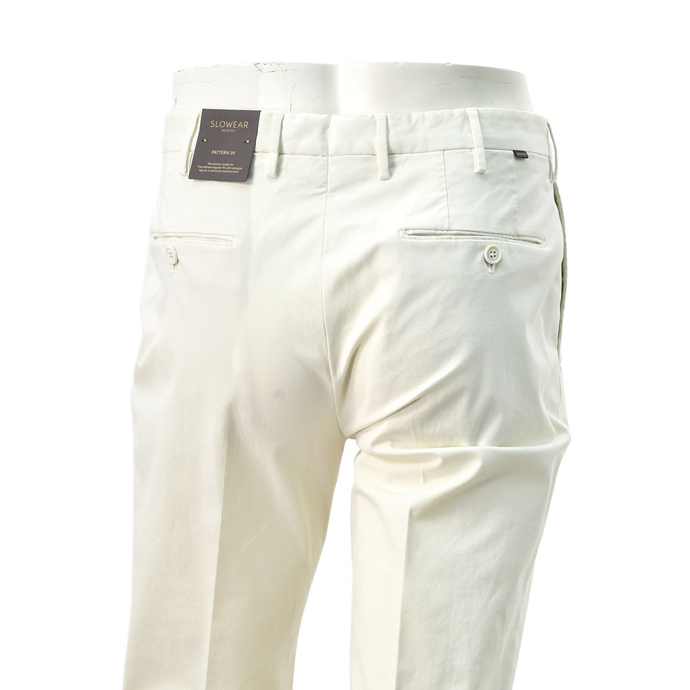 インコテックスINCOTEXコットンパンツメンズチノスラックス39型モデルロイヤルバタヴィアストレッチツイルオフホワイト白レギュラーフィットノープリーツ仕様国内正規品でらでら公式ブランド
