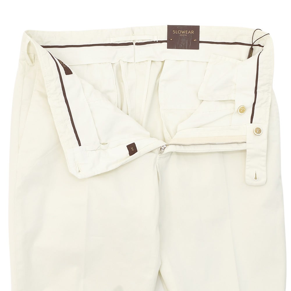 インコテックスINCOTEXコットンパンツメンズチノスラックス39型モデルロイヤルバタヴィアストレッチツイルオフホワイト白レギュラーフィットノープリーツ仕様国内正規品でらでら公式ブランド