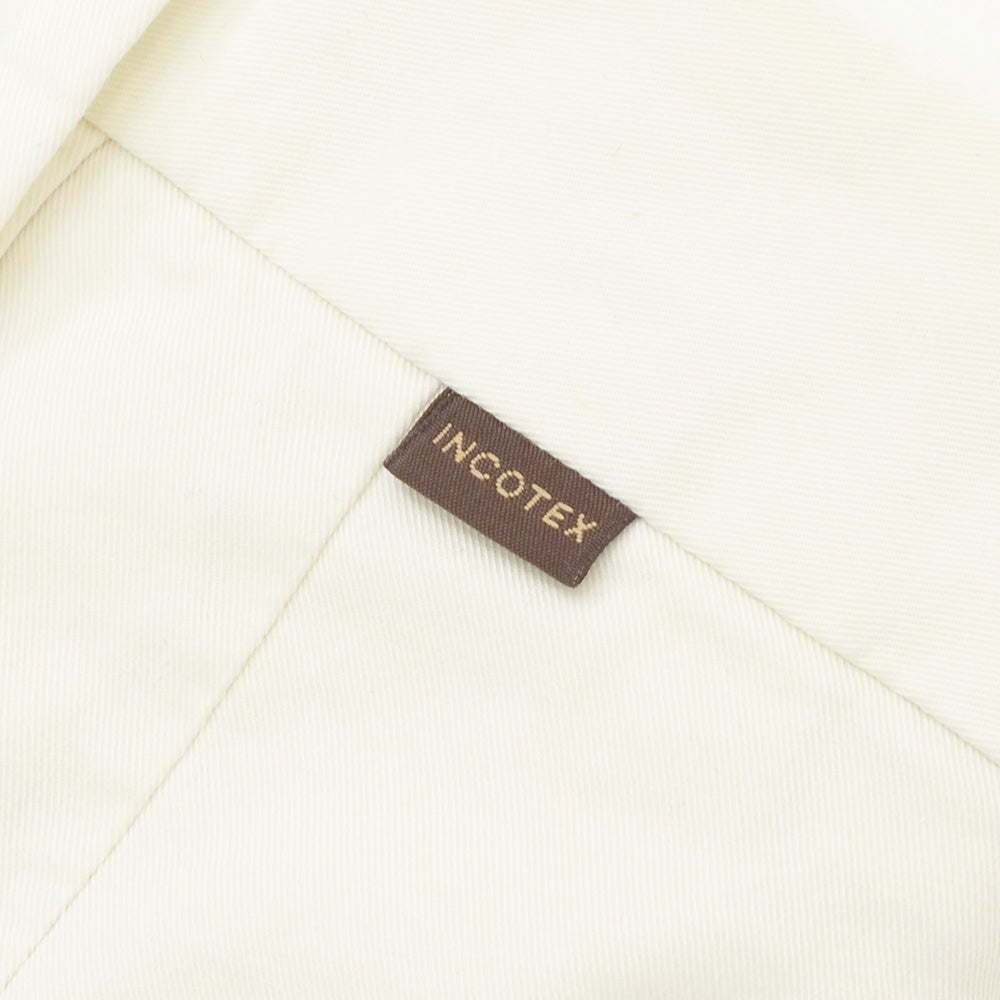 インコテックスINCOTEXコットンパンツメンズチノスラックス39型モデルロイヤルバタヴィアストレッチツイルオフホワイト白レギュラーフィットノープリーツ仕様国内正規品でらでら公式ブランド