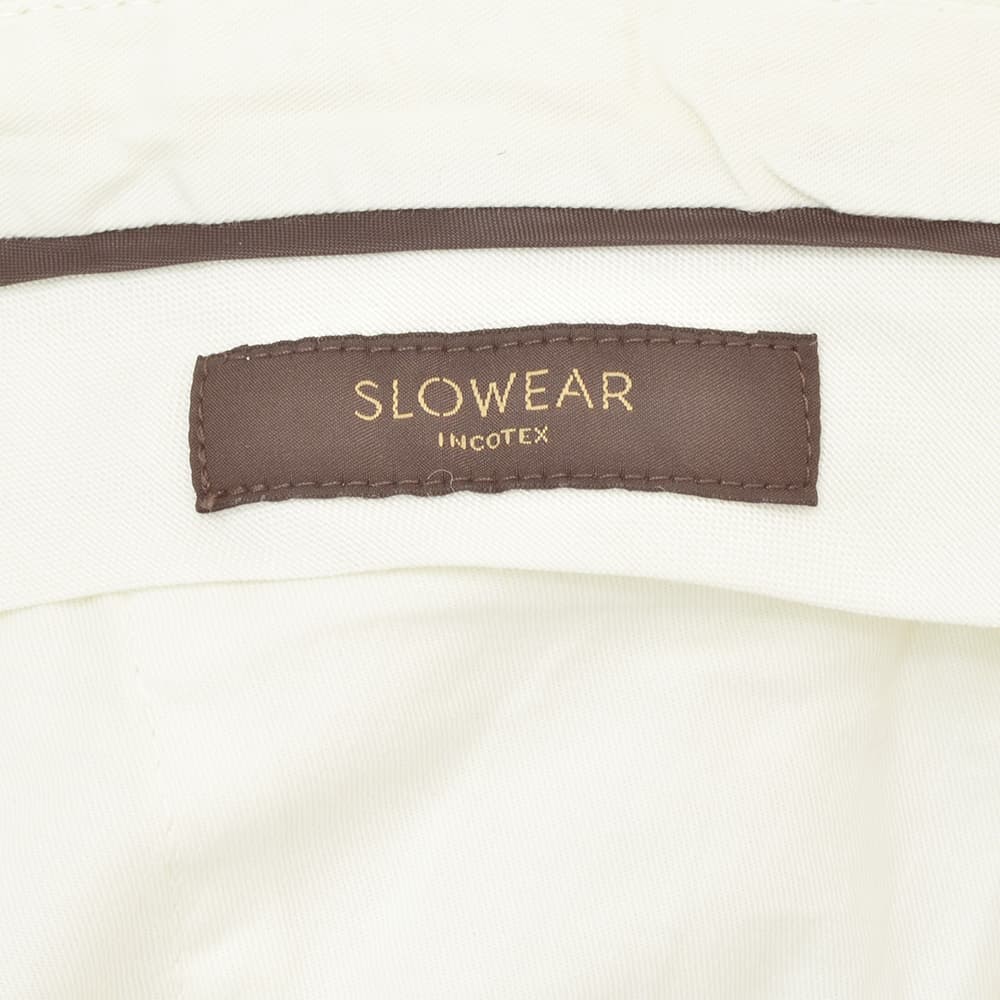 インコテックスINCOTEXコットンパンツメンズチノスラックス39型モデルロイヤルバタヴィアストレッチツイルオフホワイト白レギュラーフィットノープリーツ仕様国内正規品でらでら公式ブランド